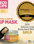 Eco Lips Plumping Daytime Lip Mask with Hyaluronic Acid and Upcycled Cloudberry Oil, 2-pack by Eco Lips 100% Natural. Made in USA