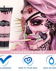 MEICOLY Light Pink Halloween Face Body Paint,2.37Oz Large Tube Water Based Body Paint for Adults and Children,Pastel Pale Pink Face Paint for Stage SFX Special Effects Cosplay Makeup
