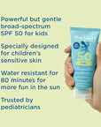 Blue Lizard Kids Mineral SPF 50 Sunscreen Lotion, 100% Mineral, Children’s Sunscreen, Water-Resistant Formula, Paraben-Free, Fragrance-Free, 3 fl oz