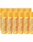 Burt's Bees Lip Balm - Original Beeswax 12 Count Pack in Bulk, Lip Moisturizer With Responsibly Sourced Beeswax, Tint-Free, Natural Origin Conditioning Treatment, 12 Tubes, 0.15 oz