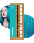 Good Dye Young Semi-Permanent Hair Color, Vegan and Cruelty-Free Blue Hair Dye, Last up to 24 Washes, Non-Damaging Conditioning Hair Color (5FL OZ, Narwhal)