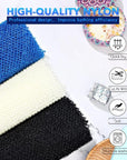 UJFQBH 3 Pieces African Bath Sponge African Net Long Net Bath Sponge Exfoliating Shower Body Scrubber Back Scrubber Skin Smoother,Great for Daily Use(Blue,Black,Off-White)
