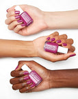 essie Nail Polish Set, Checkmate, Bikini So Teeny, Baby Blue Nail Polish + Swoon In The Lagoon, Magenta 0.46 fl oz each