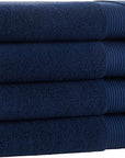 Arkwright Bath Towels Set of 4 - Super Soft 100% Cotton, 600 GSM Quick Dry & Absorbent, Luxury Bathroom Essentials for Hotels, Spa, Hosts, and Vacation Rentals, Lapis Navy