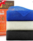 UJFQBH 3 Pieces African Bath Sponge African Net Long Net Bath Sponge Exfoliating Shower Body Scrubber Back Scrubber Skin Smoother,Great for Daily Use(Blue,Black,Off-White)