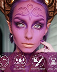 MEICOLY Dark Purple Face Body Paint Stick for Bruise Makeup,Purple Face Paint for Halloween SFX Ursula Cosplay Makeup,Waterproof Purple Eye Black Stick for Baseball Softball Football Lacrosse