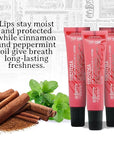 C.O. Bigelow Cinnamint Mentha Lip Shine Balm Tubes, Pack of 3 Bulk Lip Gloss with Cinnamon & Peppermint Oil, High Gloss Shine Finish, 0.5 oz