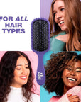 The Knot Dr. hair brush by Conair - Detangling hair brush - Removes Knots and Tangles in wet or dry hair - curly hair brush - Purple