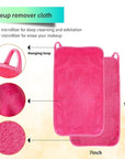 Nugilla Makeup Remover Cloth, 5 Packs Reusable Microfiber Makeup Remover Towels, Face Towel for Women