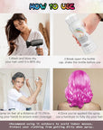 Pink Temporary Hair Color Spray - Gentle Formula, Washable & Non-Sticky | Instant Hair Dye Alternative for Adults | Halloween, Costume, Party Makeup, 150ml