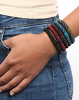 L. Erickson Grab & Go Pony - Metallic Espresso - 8 Pack Ponytail Holder Hair Ties