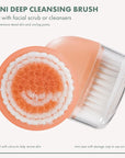 EcoTools Mini Facial Cleansing Brush, Infused with Citrus, Boosts Collagen, Safe for Sensitive Skin, Exfoliates & Clean Pores, Travel Sized, Ecofriendly, Vegan & Cruelty-Free, 2 Count