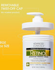 Advanced Clinicals Retinol Body Lotion + Retinol Serum 2PC Skincare Set For Women & Men Helps Diminish Appearance Of Crepey Skin | Face Serum & Body Cream Visibly Improves Look Of Wrinkles & Sagging