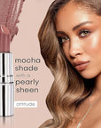 nude envie Mocha Lipstick - Certified Vegan Lipstick Paraben Cruelty, Paraben Free - Enriched with Vitamin E and Jojoba Oil (Attitude)