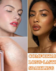Glitter Blush Shimmer Highlighter Blusher Powder Makeup Face Powder Makeup(#inger) 04 G