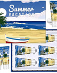 6 Pcs Halloween Gifts Travel Size Sunscreen Spf 30 Mini Sunscreen Lotion 1oz Travel Water Resistant Sunscreen Lotion for Halloween Party Favors(Summer Vacation)