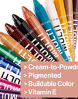 wet n wild Color Icon Cream Eyeliner Eyeshadow Multi-Stick, Moisturizing, Nourishing Velvety Cream-to-Powder Buildable & Blendable Formula, Cruelty-Free & Vegan - Ros-I-Locks