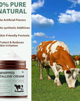 Beef Tallow for Skin 4.2 OZ - Suitable for Sensitive Skin, Grass Fed Tallow Deeply Nourishing for Face & Body. Whipped Tallow Cream and Honey Balm Face Moisturizer. tallow and honey balm