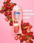 Softsoap Moisturizing Body Wash and Shave Gel, Creamy Strawberry Scent, 20 fl oz Bottle (Pack of 4)