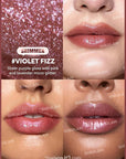 SHEGLAM Pout-Perfect Moisturizing Solid Lip Gloss Shimmer Lip Plumper - Violet Fizz