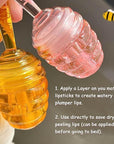 Honey Lip Oil Set, 2pcs Moisturizing Cute Lip Gloss Gift Set, Jelly Honey Lip Oil Gloss, Colorless Lip Care Oils For Very Dry Lips, Plumping & Hydrating Lip Glow Oil Lip Care Products