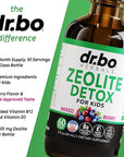 Zeolite Detox for Kids Liquid Drops - Advanced Zeolite for Kids with Vitamins B12 & D, Clinoptilolite Zeolite Detox - Zeolite Kids Gentle Body Daily Detox Cleanse, Focus & Speech Zeolite Drops 2oz
