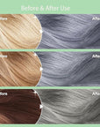 Instant Silver Gray Hair Color Shampoo, 3-in-1 Long-Lasting Dye for Women and Men - Works in Minutes