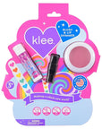 Klee Naturals Mineral Blush and Lip Shimmer Makeup Kit. Gentle and Non-Toxic. Kid-Friendly. Made in USA. (Seabreeze Spark)