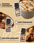 Coffee Fragrance Oils Set, Essential Oil for Diffuser, Diffuser Oil, Use for Soap Candle Making,Caramel Apples, Pumpkin Pie, Candy Corn, Halloween Cookies, Popcorn Balls, Snickers Bars