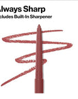 REVLON Lip Liner, Colorstay Lip Makeup with Built-in-Sharpener, Lip 01 oz