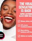 REVLON Super Lustrous Glass Shine Balm, Hydrating Tinted Lipstick, Sheer, Glossy Shiny Finish, 007 Glazed Mauve, 0.11 oz
