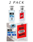 Hybrid & Company Mens 2 Pcs Mind Your Happy Young Into Infinity Eau De Perfum Vaporisateur Natural Spray