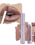 Runway Rogue Pearl Glam Long Wear Shimmer Liquid Lipstick, Metallic Cool-Toned Pink-Nude Lipstick with Silver and Gold Shimmer, ‘Soft Light’