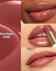 REVLON Super Lustrous Glass Shine Balm Gift Set, 3-Piece, Lipstick Multipack, Hydrating Tinted, Sheer Glossy Finish, 003 Honey Shine, 008 Rum Raisin, 006 Girly Swirly