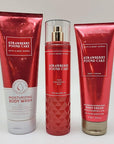 Bath & Body Works - Strawberry Pound Cake - Bundle -3 items - Moisturizing Body Wash, Ultimate Hydration Body Cream and Fine Fragrance Mist - Spring 2022