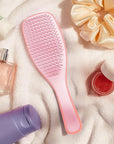 Tangle Teezer Ultimate Detangler Curly Hair Brush, Dry & Wet Hairbrush, Reduces Frizz & Breakage, for 3C to 4C Curly Hair Types, Pink Mango