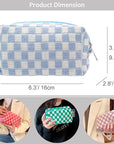 Pazimiik checkered makeup bag for