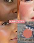 Tower 28 Beauty BeachPlease Cream Blush for Cheeks and Lips - Multi-Purpose Lip and Cheek Tint in Rosy Nude - for Sensitive Skin – Color MAGIC HOUR, Luminous Finish