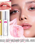 2PCS Plumping Lip Oil Set,Hydrating Lip