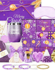 Advent Calendar 2025 Women-12 Days of Christmas Advent Calendars for Adult Women and Teen Girls, Luxury Spa Self Care Christmas Gifts Basket Countdown Calendar for Mom Wife Girlfriend Purple