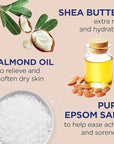 Dr Teal's Pure Epsom Salt, Shea Butter & Almond, 3 lbs (Pack of 4)