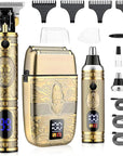 Professional Hair Trimmer Hair Clippers for Men, Nose Hair Trimmer Men's Shaver Set,Cordless T-Blade Beard Trimmer Barber Clippers,Electric Foil Shavers Razor for Men Haircutting Kit