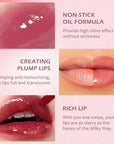 Juicy Lip Plumping Gloss, Tinted Lip Gloss Lip Plumper, Hydrating Moisturizing Lip Tint Stain, Highly Pigmented Shine Glossy Lip Oil, Long-Lasting Lip Gloss For Women Girls Dry Lip Care-04#