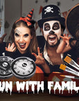 UCANBE Black White Face Body Paint with Painting Brush Kit, Cream-to-Powder Goth White Foundation + Black Greasepaint for Kids & Adult Halloween, SFX Makeup Set for Clown Skull Mime Cosplay & Costume