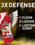 Old Spice Cleansing Body Wash for Men, 3X Defense, 24/7 Shower Fresh with Lasting Scent, 2-in-1 Body & Face Wash, Eaglefangs with Fresh Cloud Scent, 24 oz (Pack of 4)
