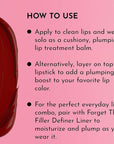 LAWLESS Forget the Filler Lip Plumping Line Smoothing Tinted Balm, Sugarplum, Pink, 0.09 Ounce