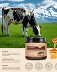 Organic Beef Tallow for Skin, Tallow Face Moisturizer, Tallow and Honey Balm, Grass-Fed Whipped Beef Tallow and Honey Cream, Deeply Moisturizing for Face & Body, Suitable for Dry & Aging Skin,4.2 oz