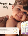 Aveeno Baby Continuous Protection Zinc Oxide Mineral Sunscreen Lotion for Sensitive Skin, Broad Spectrum SPF 50, Tear-Free, Sweat- & Water-Resistant, Paraben-Free, Travel-Size, 3 fl. oz