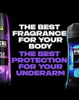 AXE Fine Fragrance Collection Premium Body Spray Purple Patchouli with Citrus + Oak Essential Oils 3 Count with 72H Odor Protection Aluminum-Free 4 oz