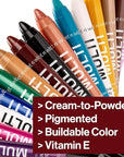 wet n wild Color Icon Cream Eyeliner Eyeshadow Multi-Stick, Moisturizing, Nourishing Velvety Cream-to-Powder Buildable & Blendable Formula, Cruelty-Free & Vegan - Burning Bridge